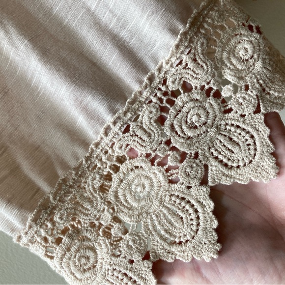 Boho Crochet Lace Front Sleeveless Top Size Small - Picture 6 of 9